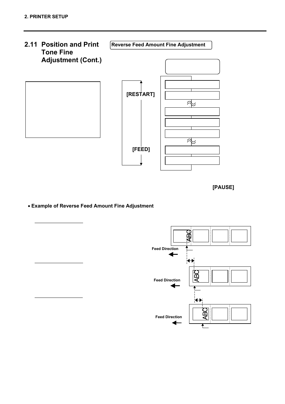 11 position and print tone fine adjustment (cont.) | Toshiba EO1-33057 User Manual | Page 88 / 139