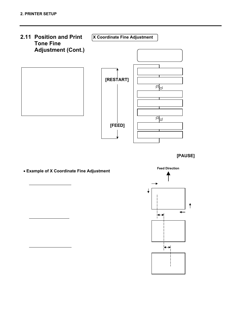 11 position and print tone fine adjustment (cont.) | Toshiba EO1-33057 User Manual | Page 89 / 139
