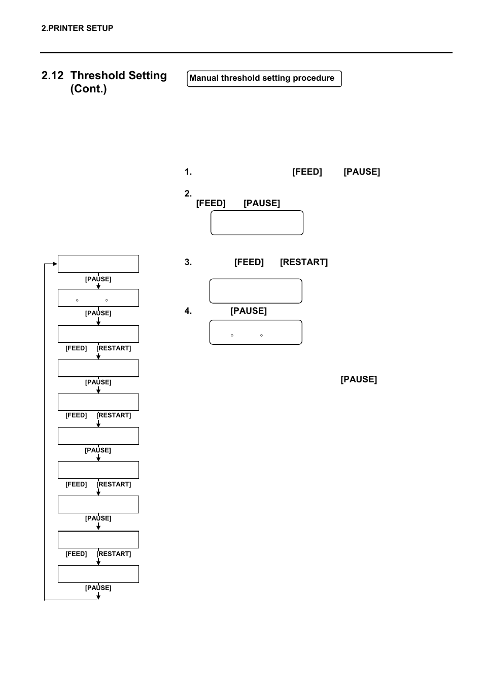 12 threshold setting (cont.) | Toshiba EO1-33057 User Manual | Page 93 / 139