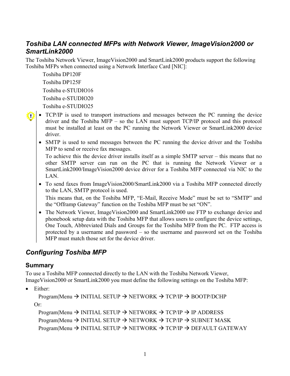 Toshiba DP125F User Manual | 14 pages