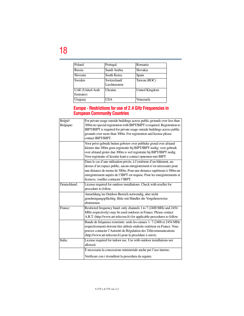 Toshiba SATELLITE P500 User Manual | Page 18 / 254