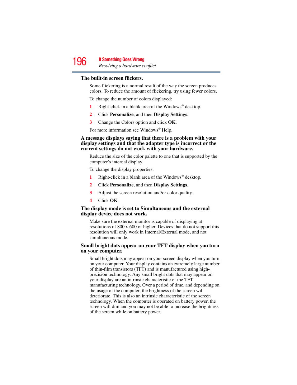 Toshiba SATELLITE P500 User Manual | Page 196 / 254