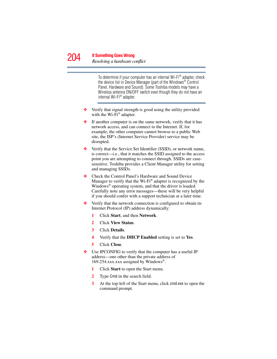 Toshiba SATELLITE P500 User Manual | Page 204 / 254
