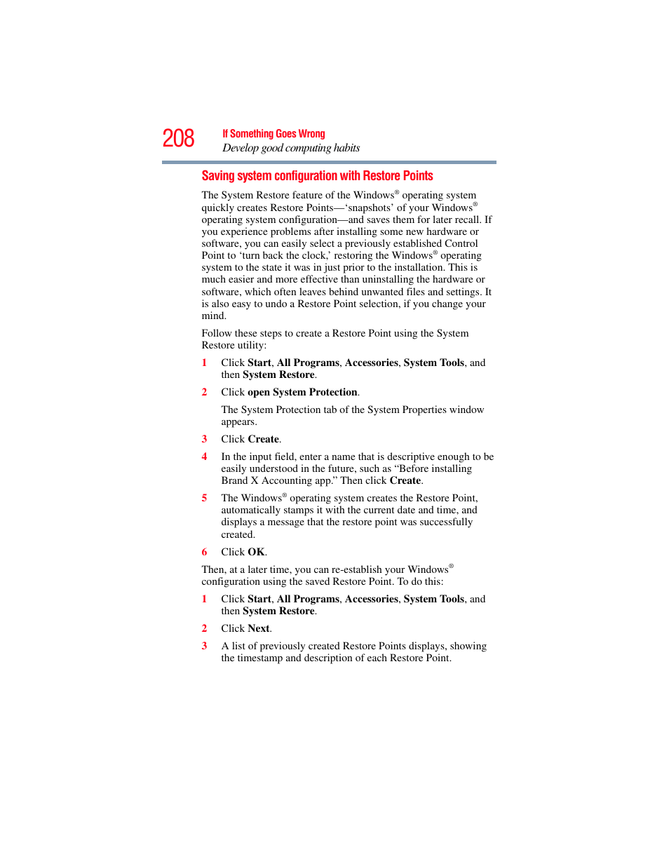 Toshiba SATELLITE P500 User Manual | Page 208 / 254