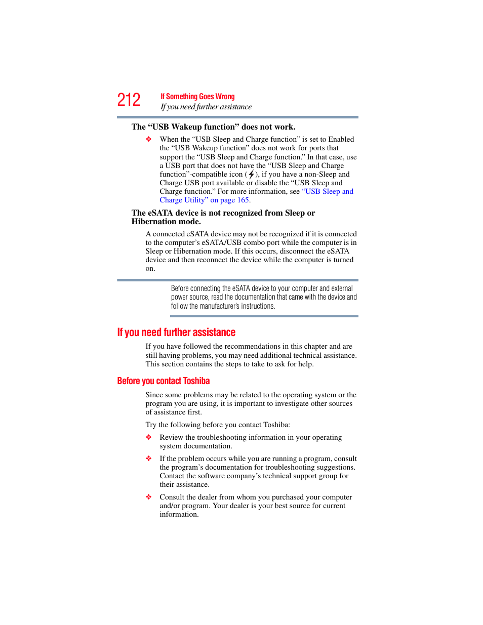 If you need further assistance, Before you contact toshiba | Toshiba SATELLITE P500 User Manual | Page 212 / 254