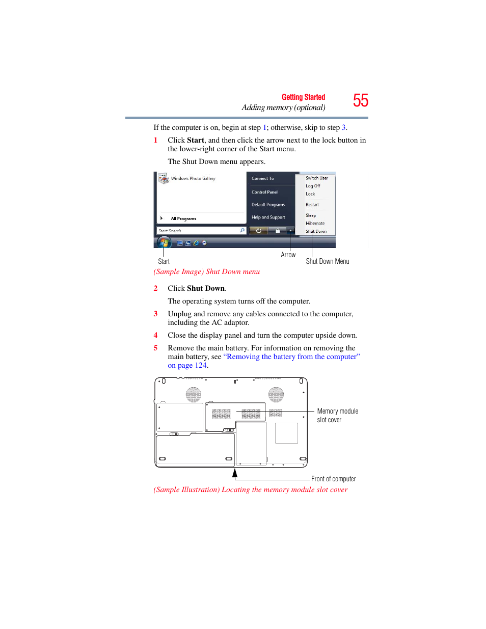 Toshiba SATELLITE P500 User Manual | Page 55 / 254