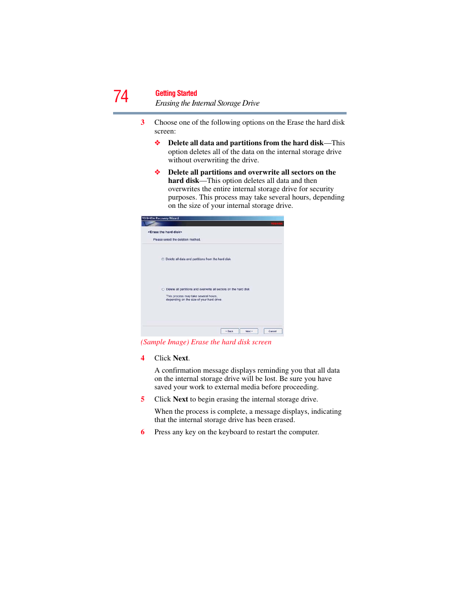 Toshiba SATELLITE P500 User Manual | Page 74 / 254