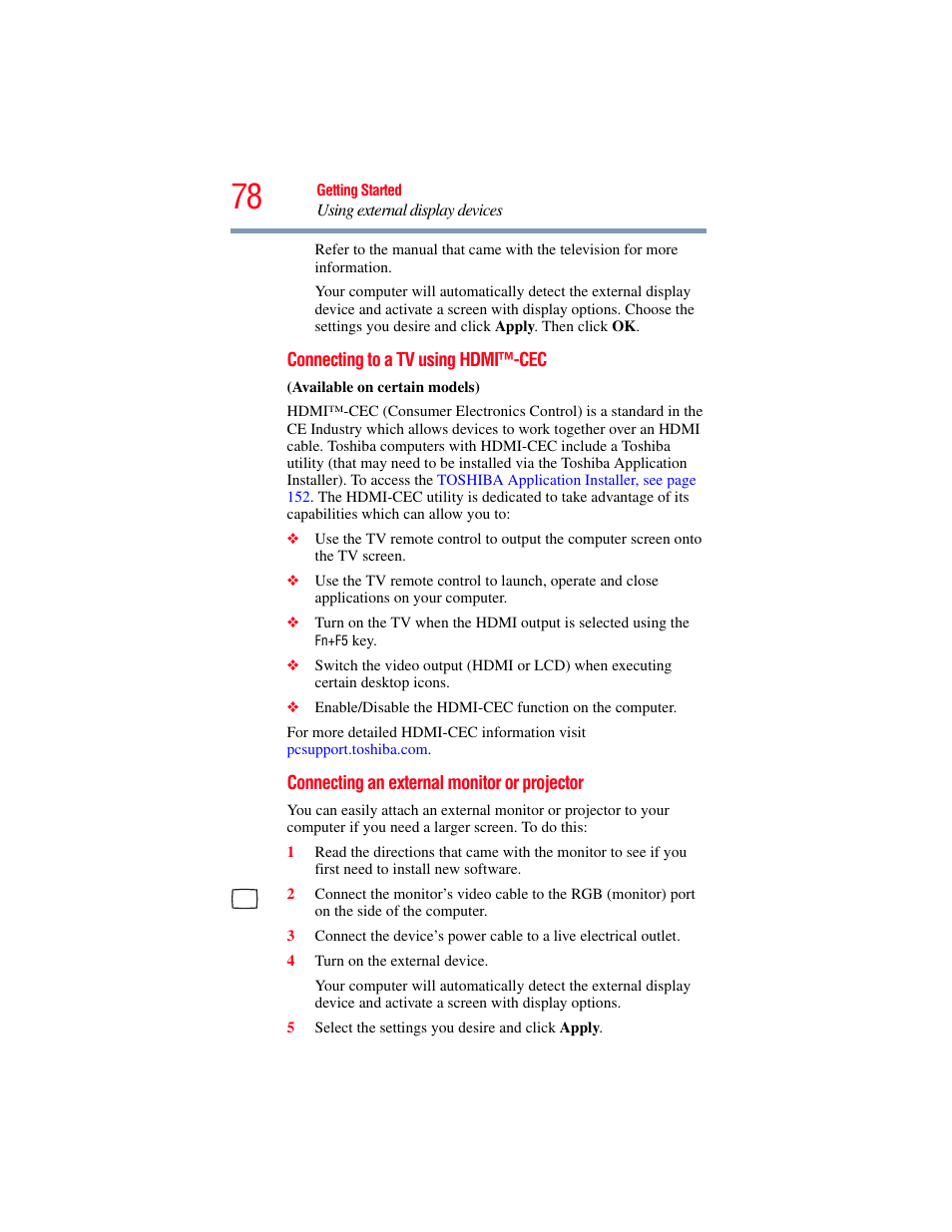 Toshiba SATELLITE P500 User Manual | Page 78 / 254