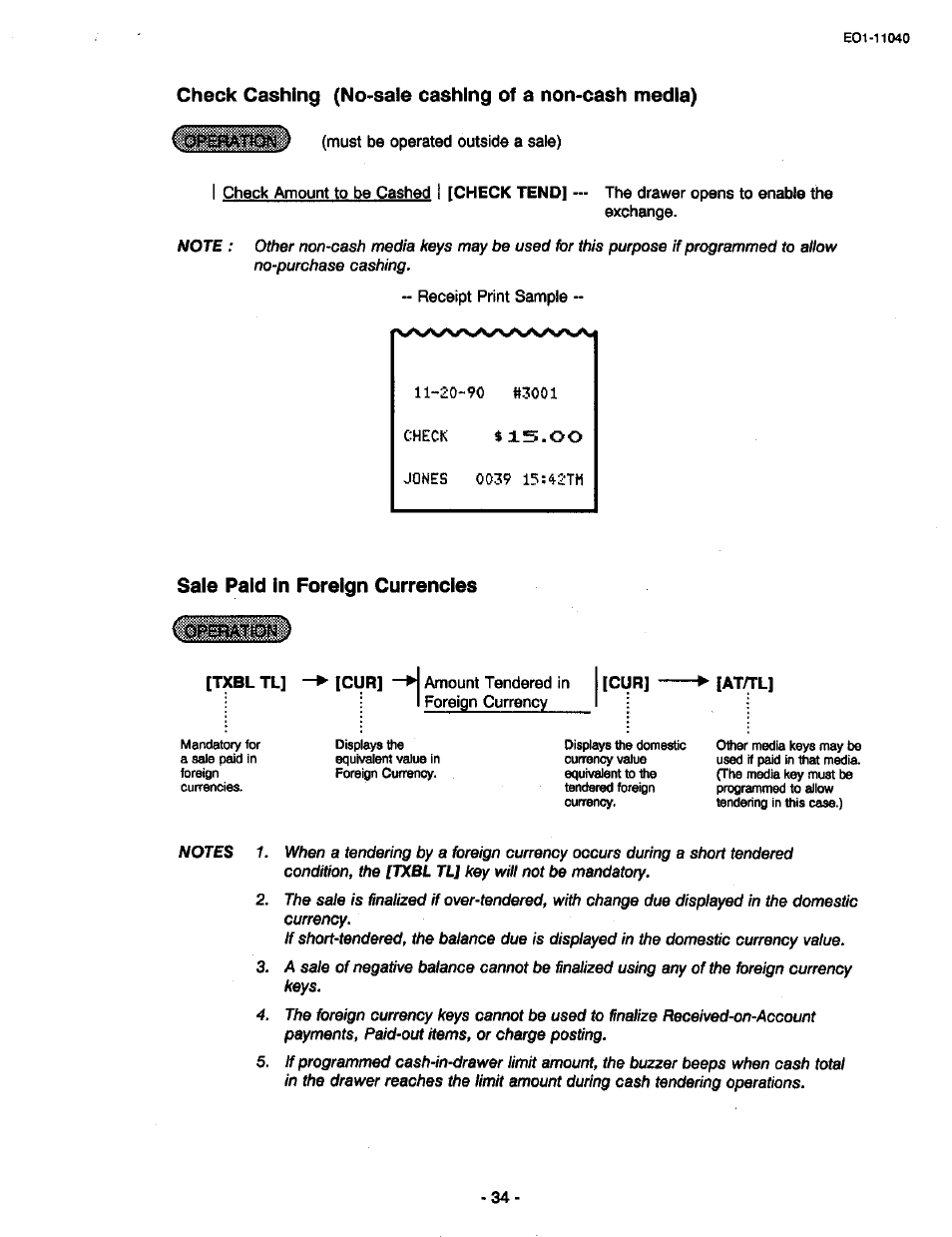 Sale paid in foreign currencies | Toshiba TEC MA-1700 User Manual | Page 40 / 158