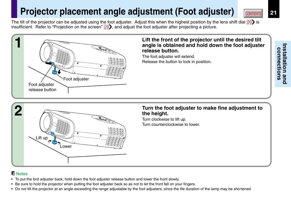 Toshiba TLP560 User Manual | Page 21 / 78