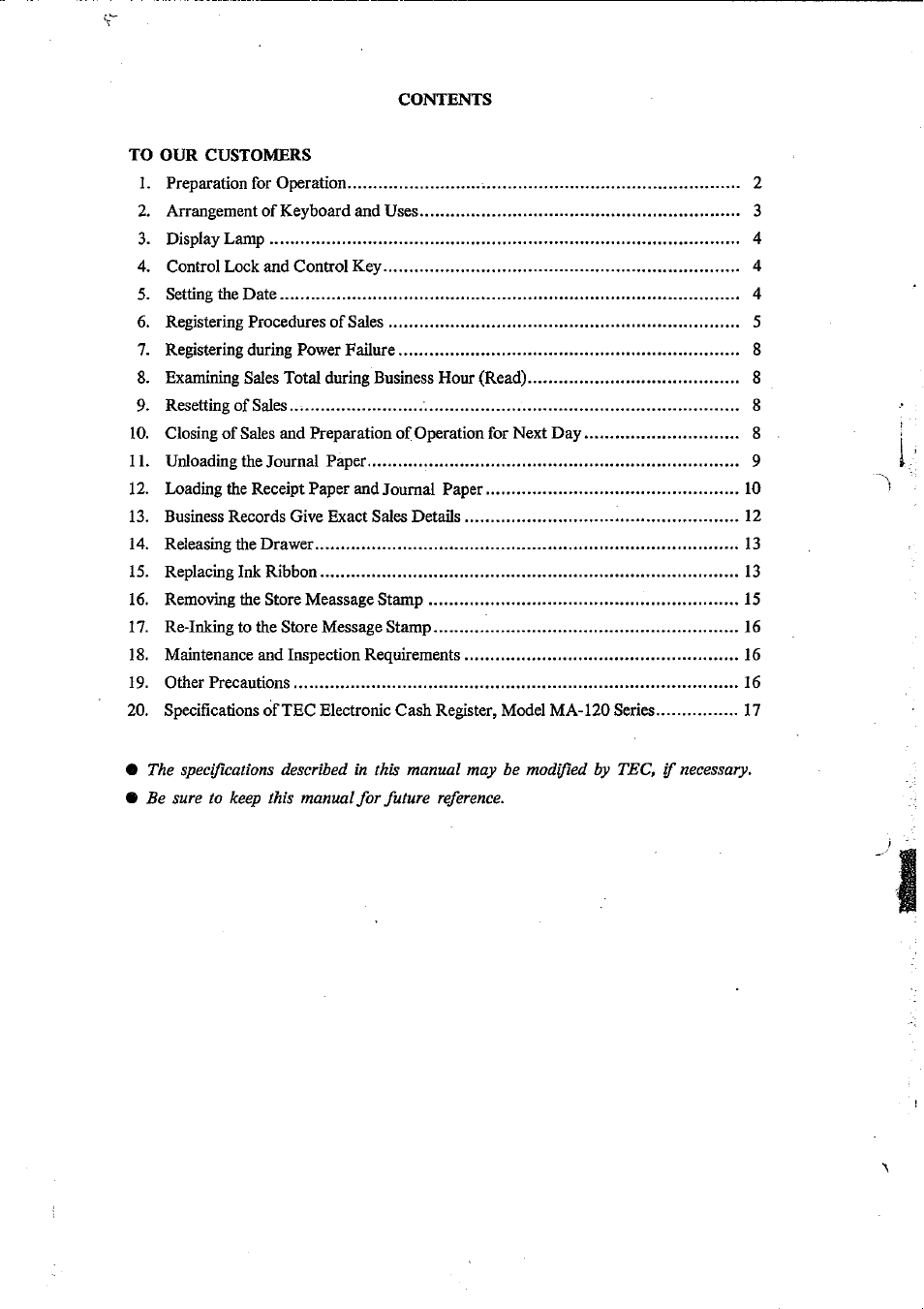Toshiba MA-120 Series User Manual | Page 2 / 19
