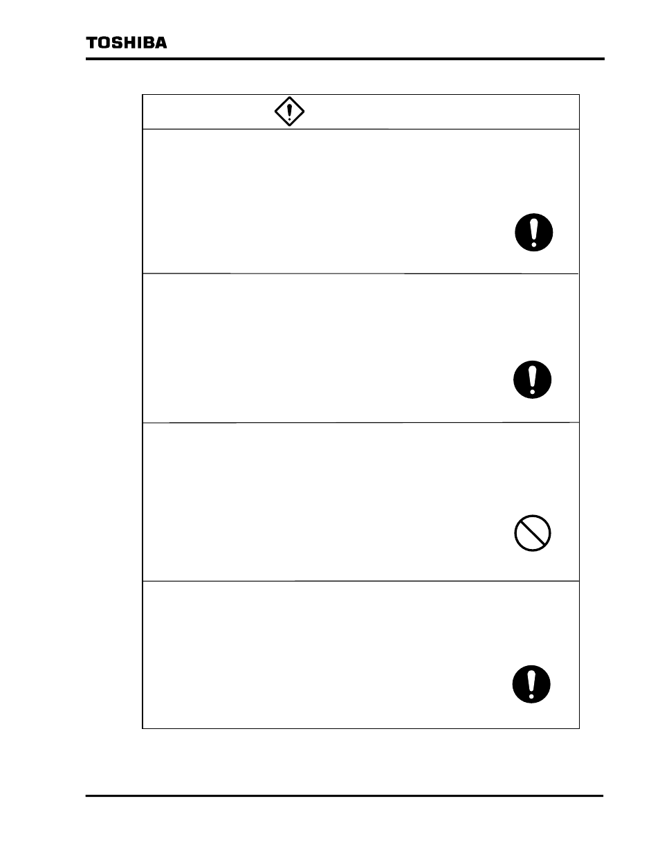 Warning | Toshiba TOSNIC-7000S User Manual | Page 5 / 53