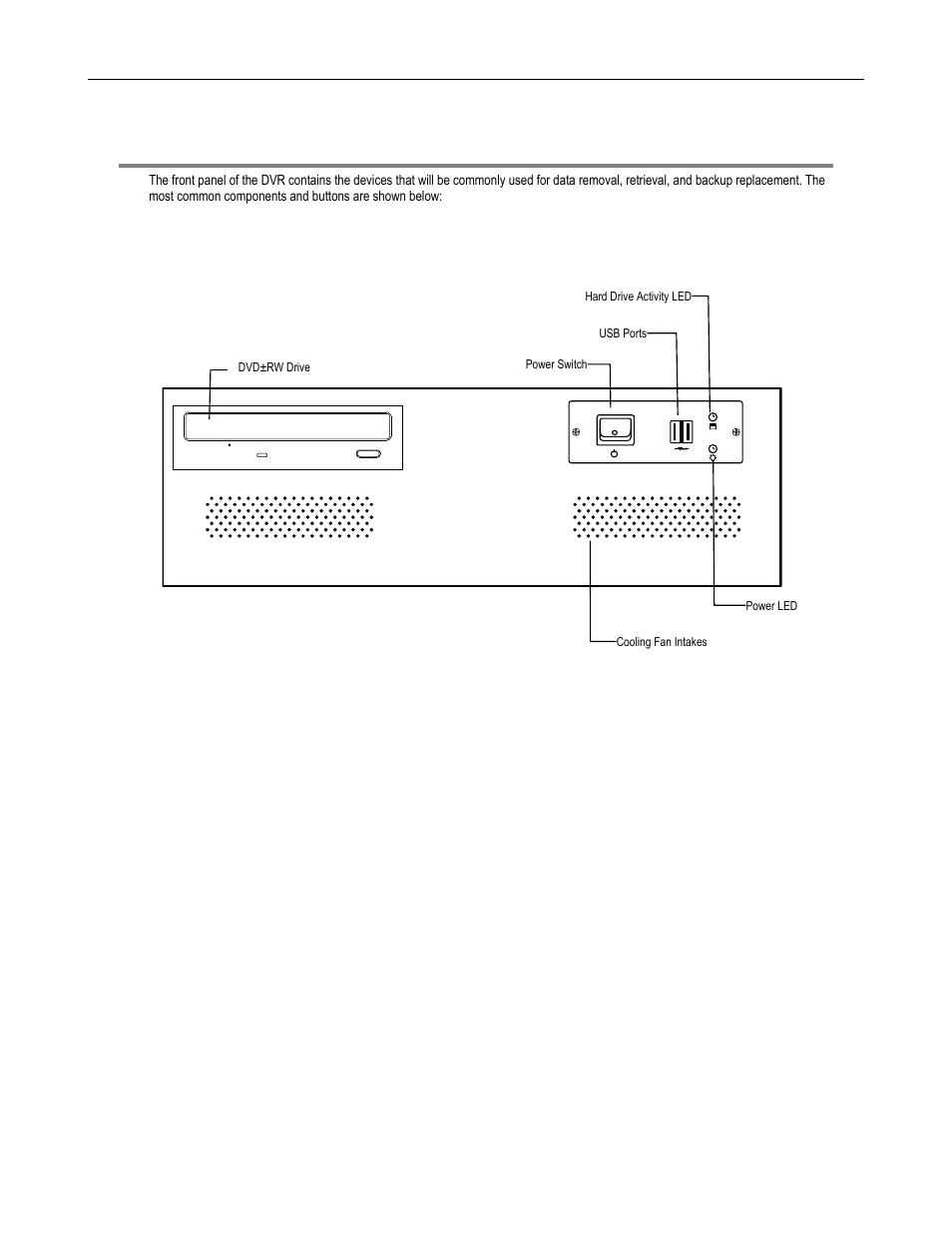 Front panel controls | Toshiba Surveillix XVS Series User Manual | Page 18 / 45
