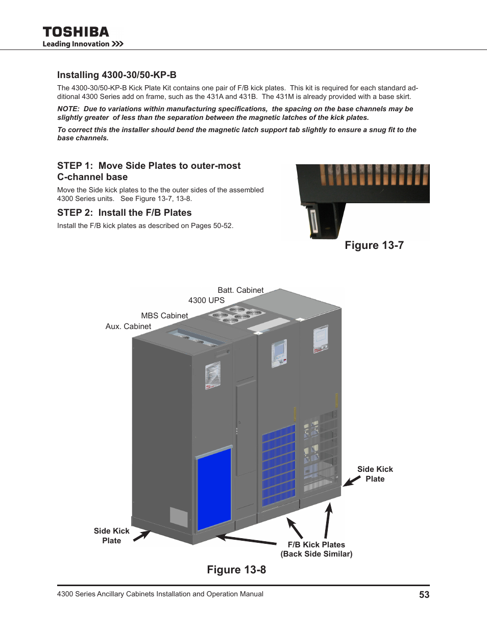 Figure 13-7, Figure 13-8 | Toshiba AUXILIARY CABINET 431M User Manual | Page 61 / 64