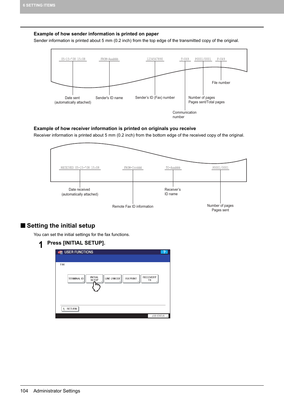 Setting the initial setup | Toshiba GD-1250 User Manual | Page 106 / 120