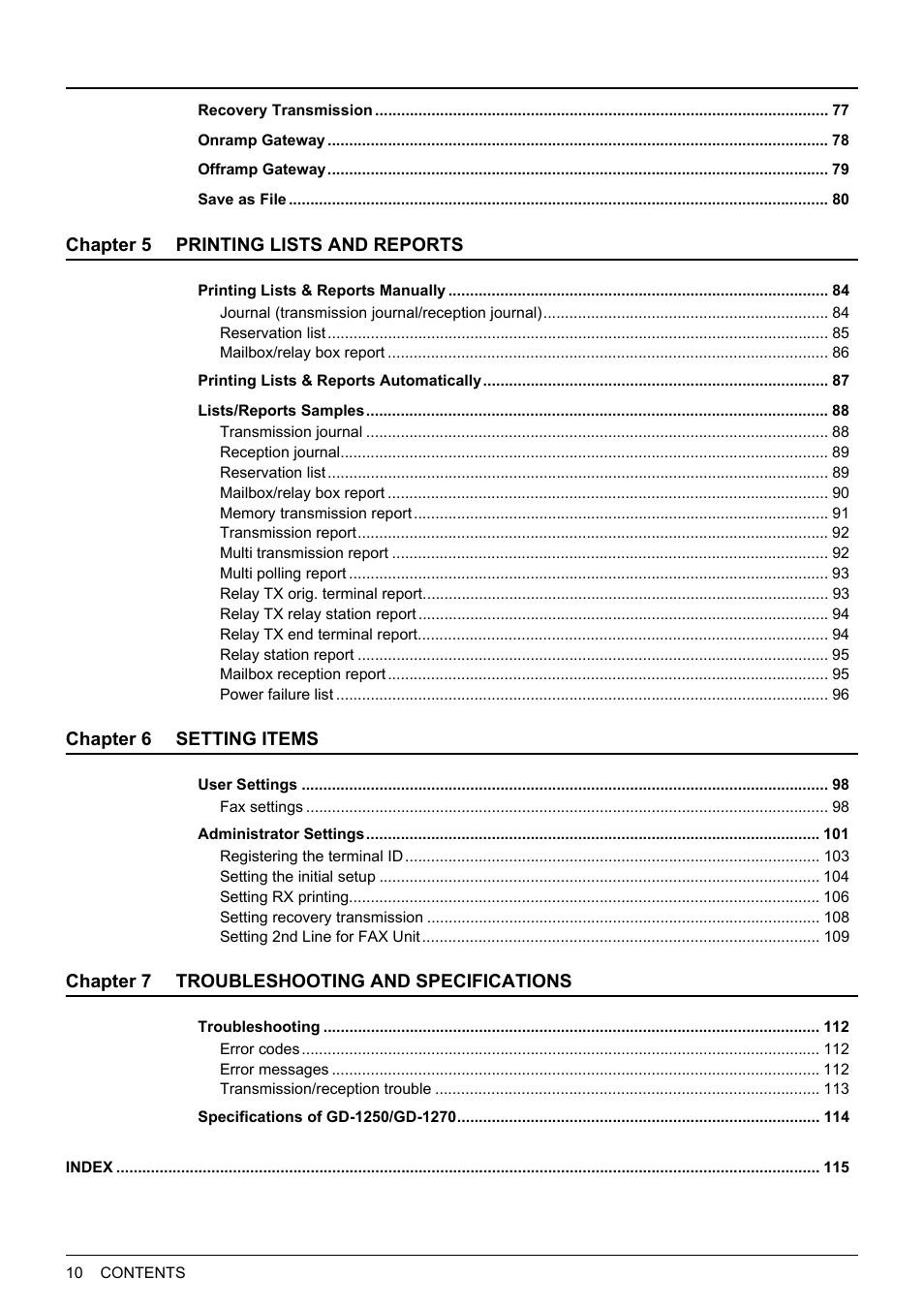 Toshiba GD-1250 User Manual | Page 12 / 120