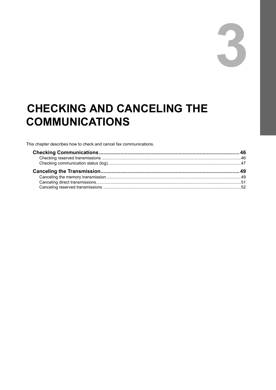Checking and canceling the communications, Chapter 3, P.45 “checking and canceling the communications | Toshiba GD-1250 User Manual | Page 47 / 120