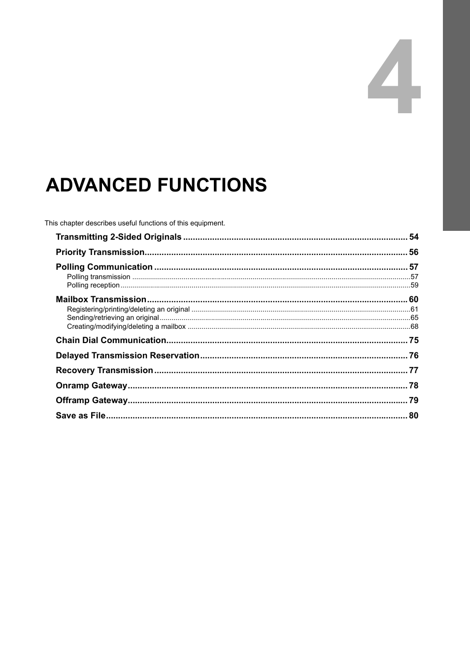 Advanced functions, Chapter 4, P.53 “advanced functions | Toshiba GD-1250 User Manual | Page 55 / 120