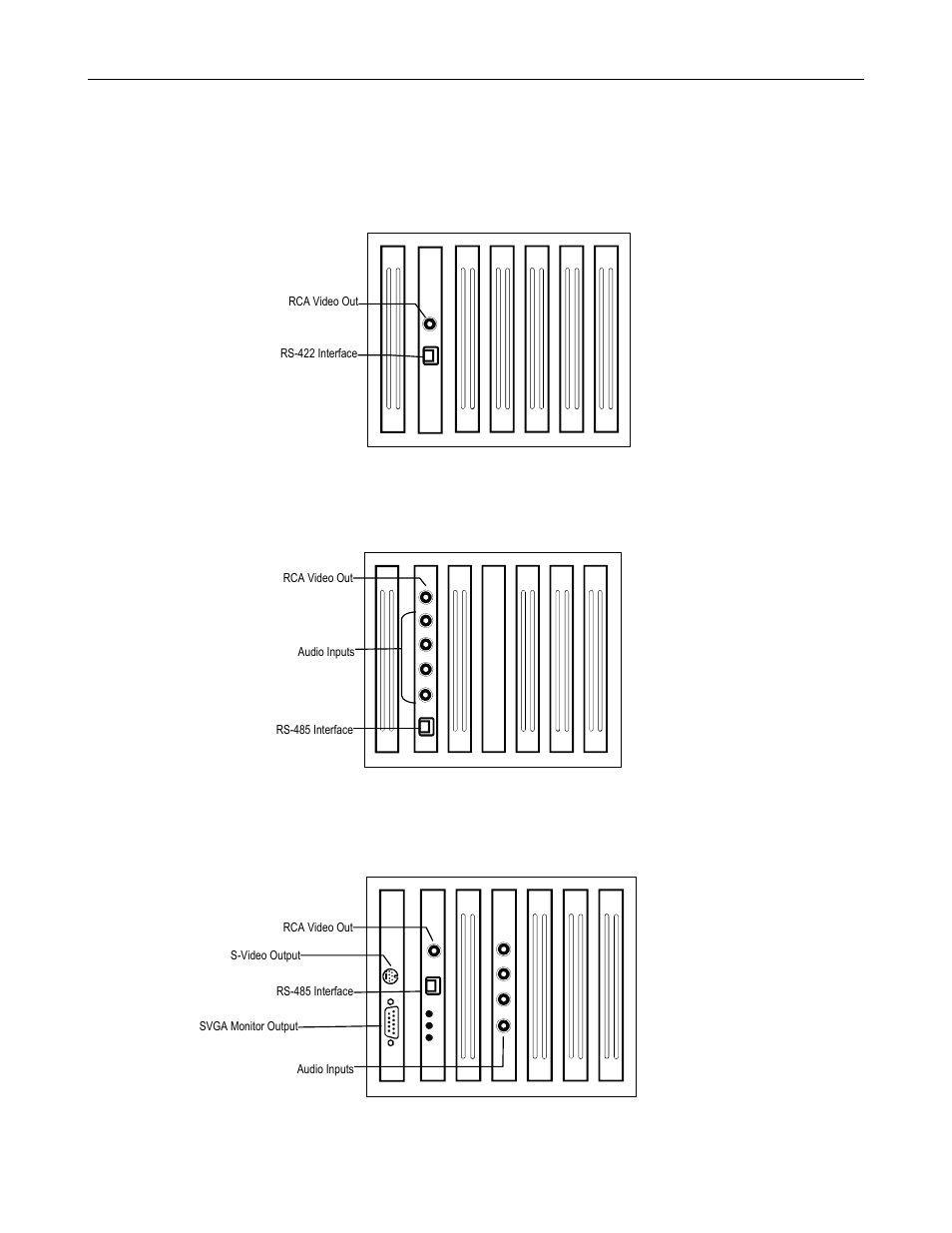 Pci card configuration, X120r pci configuration | Toshiba SURVEILLIX DVR16-X User Manual | Page 24 / 45