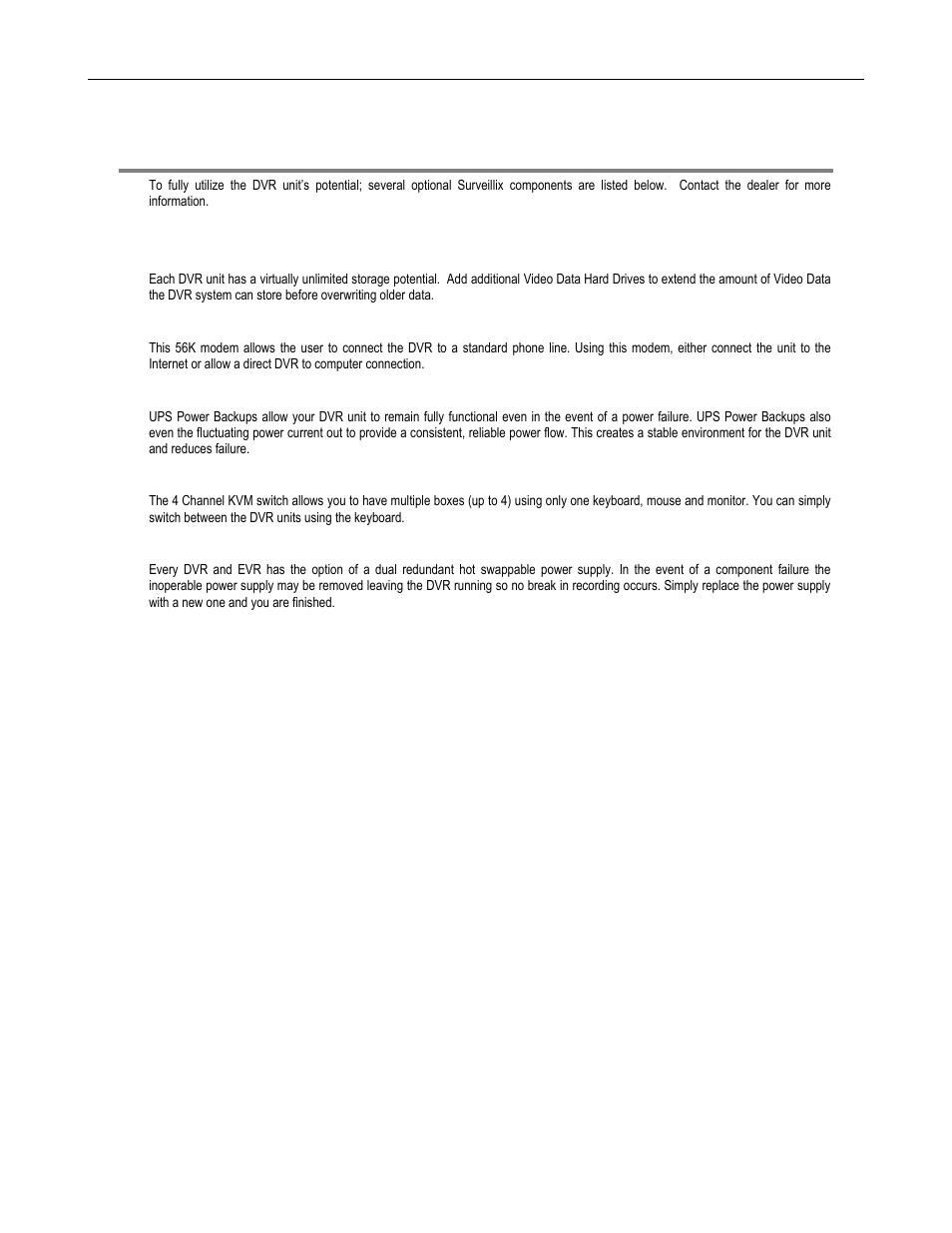 Optional components | Toshiba SURVEILLIX DVR16-X User Manual | Page 29 / 45