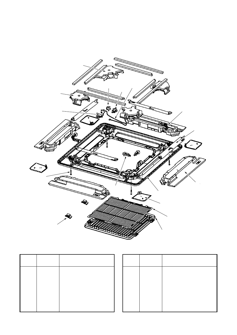 Exploded views and parts list, 1. ceiling panel | Toshiba MMU-AP0121MH User Manual | Page 113 / 117