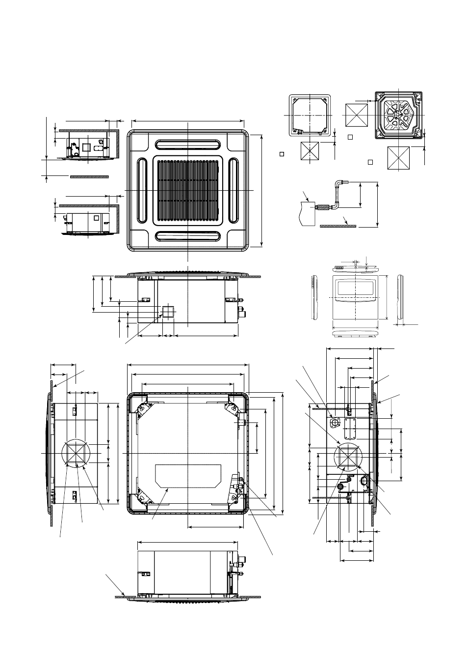 Construction views (external views) | Toshiba MMU-AP0121MH User Manual | Page 8 / 117