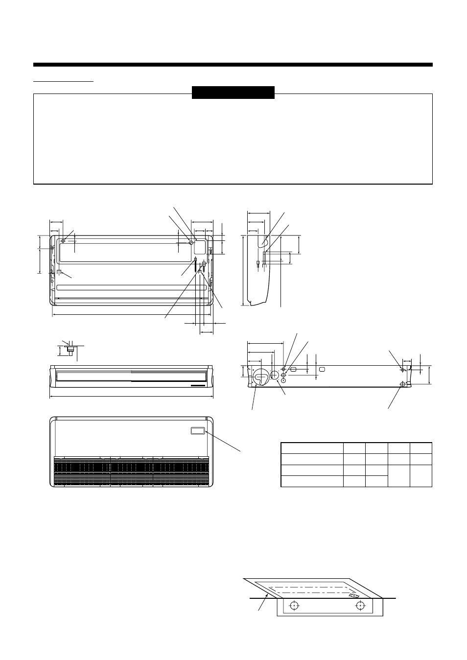 Selection of installation place, External view requirement, How to use attached installation pattern | Toshiba RAV-SM561AT-E User Manual | Page 122 / 139