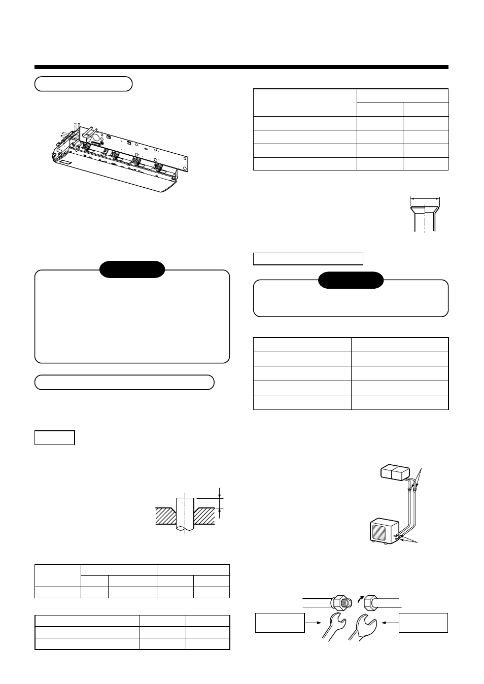Refrigerant piping and evacuating, Caution, Refrigerant piping | Permissible piping length and heat | Toshiba RAV-SM561AT-E User Manual | Page 127 / 139