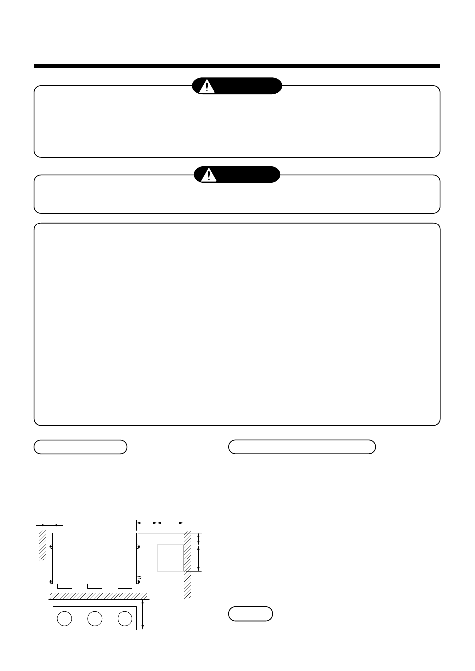 Selection of installation place, Warning, Caution | Toshiba RAV-SM561AT-E User Manual | Page 95 / 139