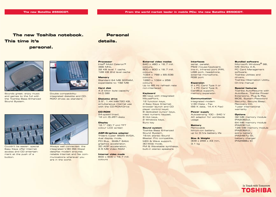 Personal details | Toshiba 2550CDT User Manual | Page 2 / 2