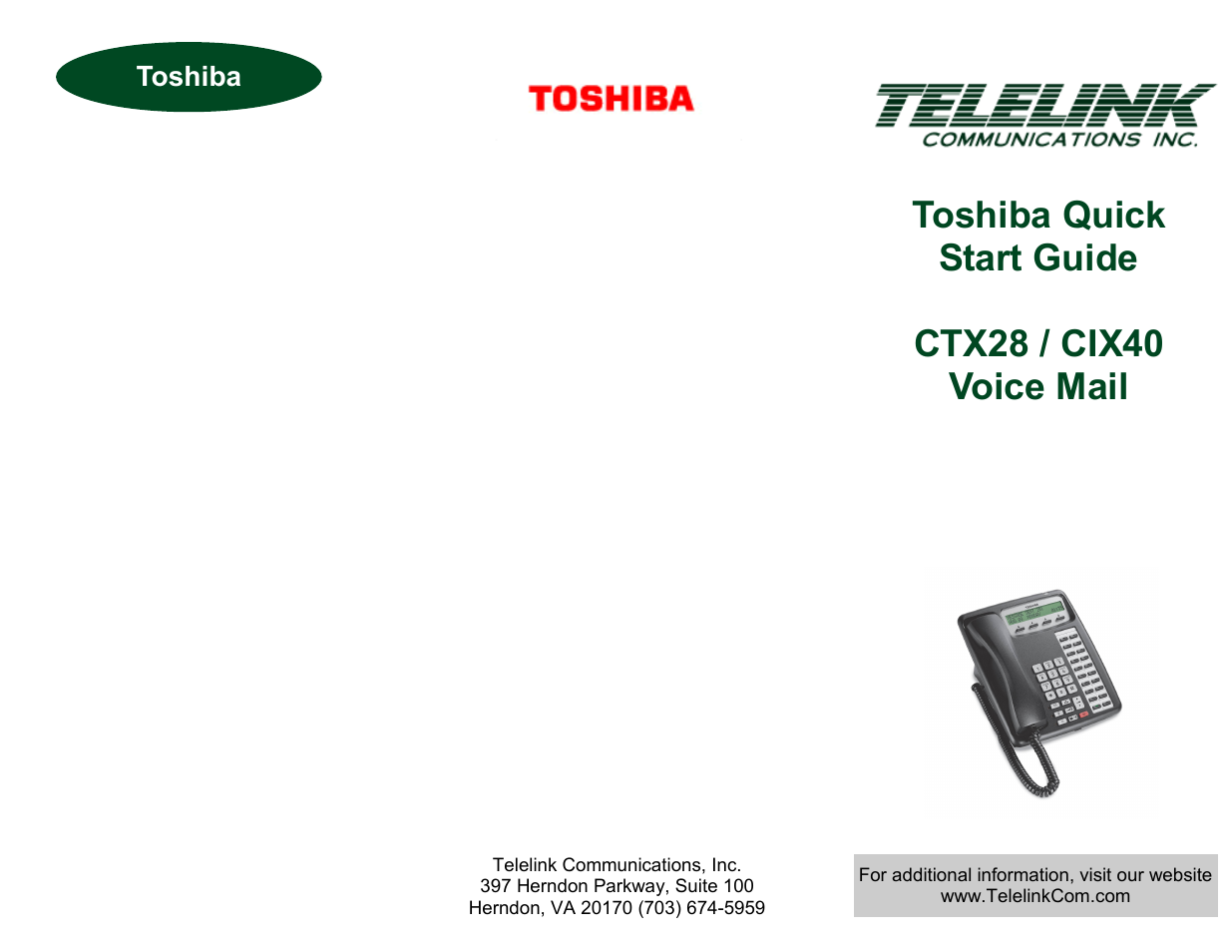 Toshiba CIX40 User Manual | 2 pages