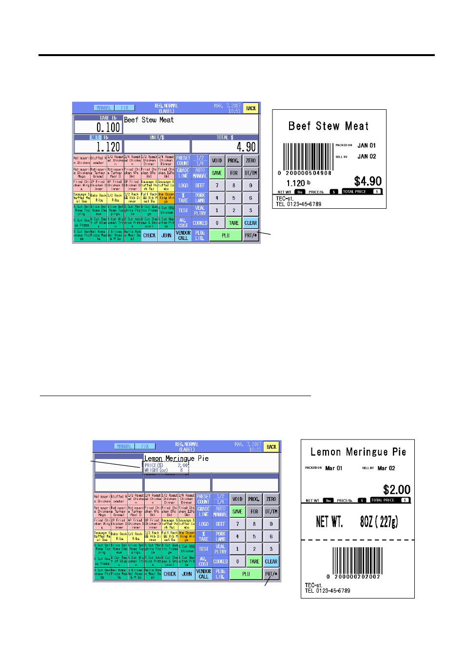 Issuing net weight statement label (us model only) | Toshiba SL-5300 Series User Manual | Page 185 / 224