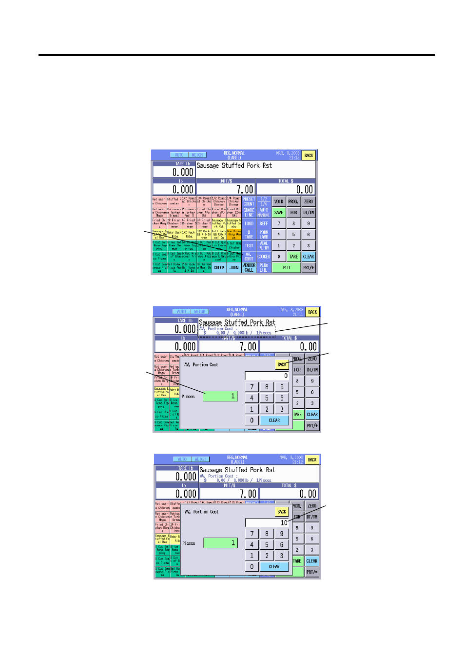 Average portion cost, 7 average portion cost | Toshiba SL-5300 Series User Manual | Page 189 / 224