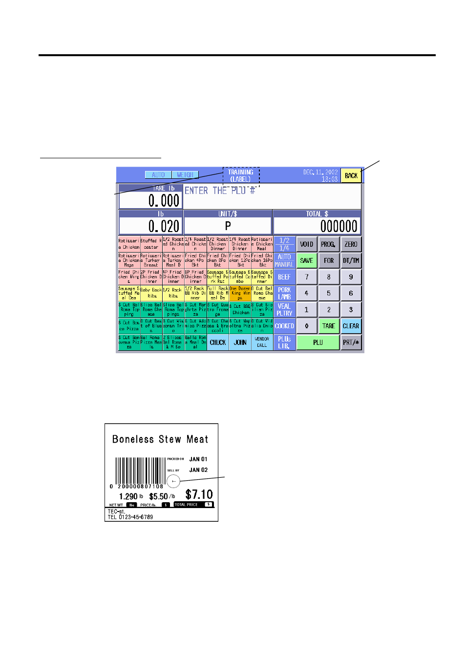 Training mode | Toshiba SL-5300 Series User Manual | Page 215 / 224