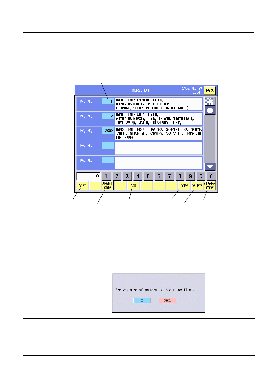 Ingredient setting, 4 ingredient setting | Toshiba SL-5300 Series User Manual | Page 48 / 224