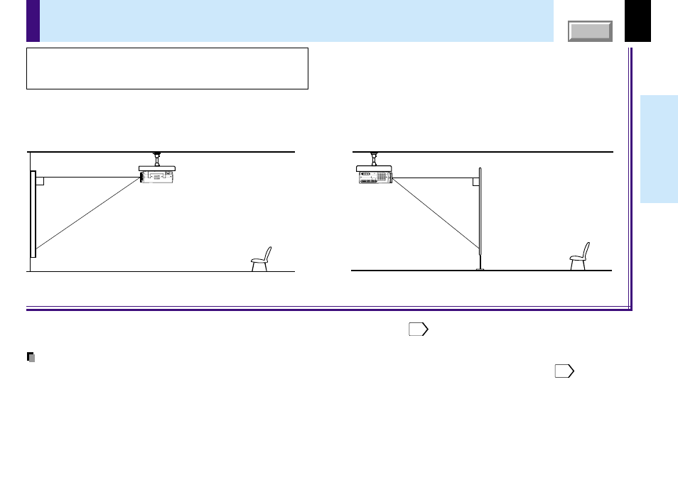 Ceiling-mounted projector placement | Toshiba TLP780E User Manual | Page 21 / 80