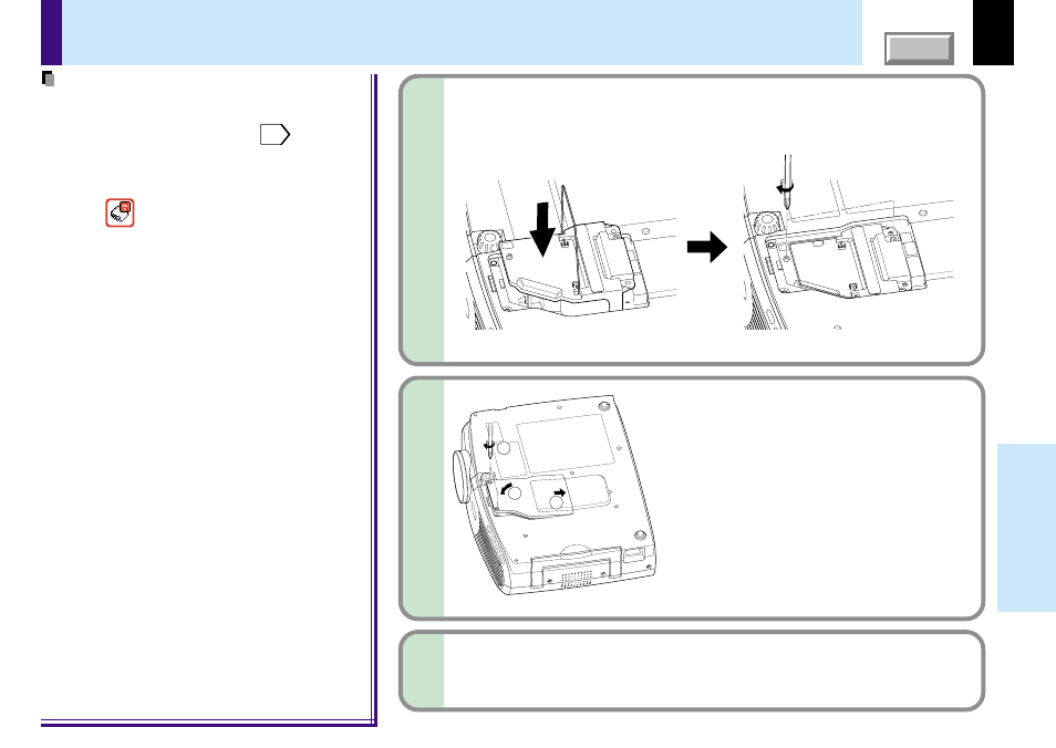 Lamp replacement (continued) | Toshiba TLP780E User Manual | Page 67 / 80