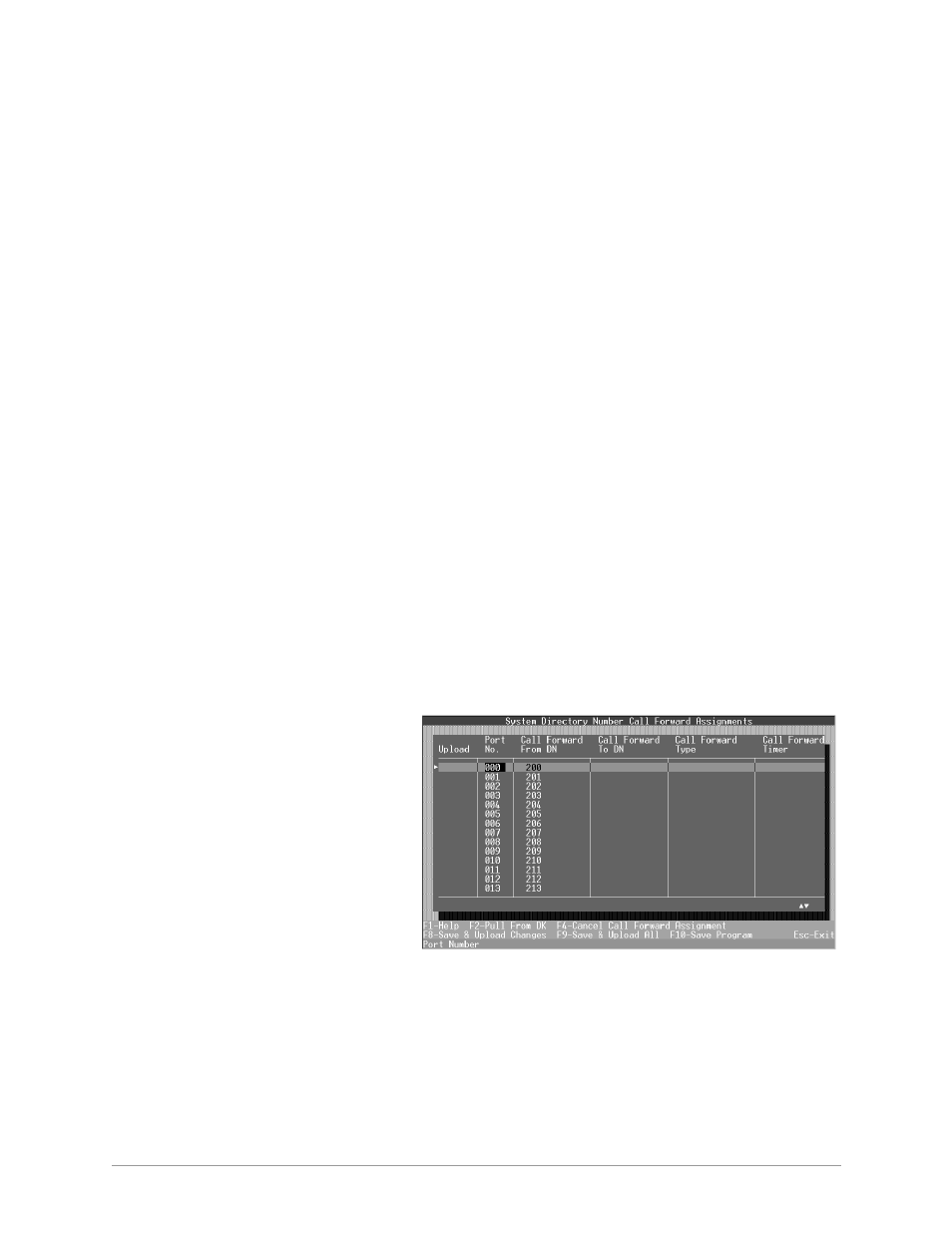 Call forward assignments | Toshiba Strata DK Backup User Manual | Page 103 / 178