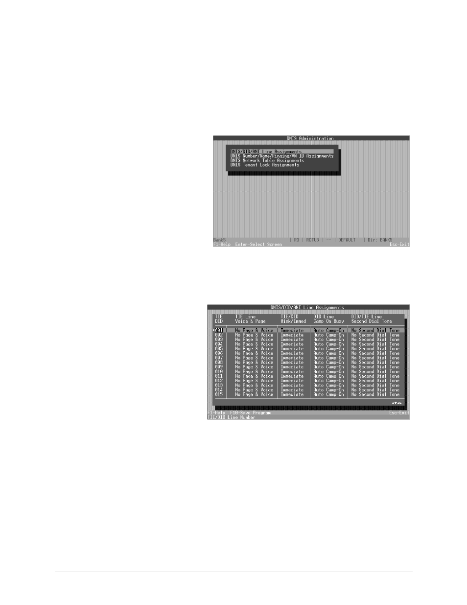 Dnis administration, Dnis/did/ani line assignments | Toshiba Strata DK Backup User Manual | Page 99 / 178