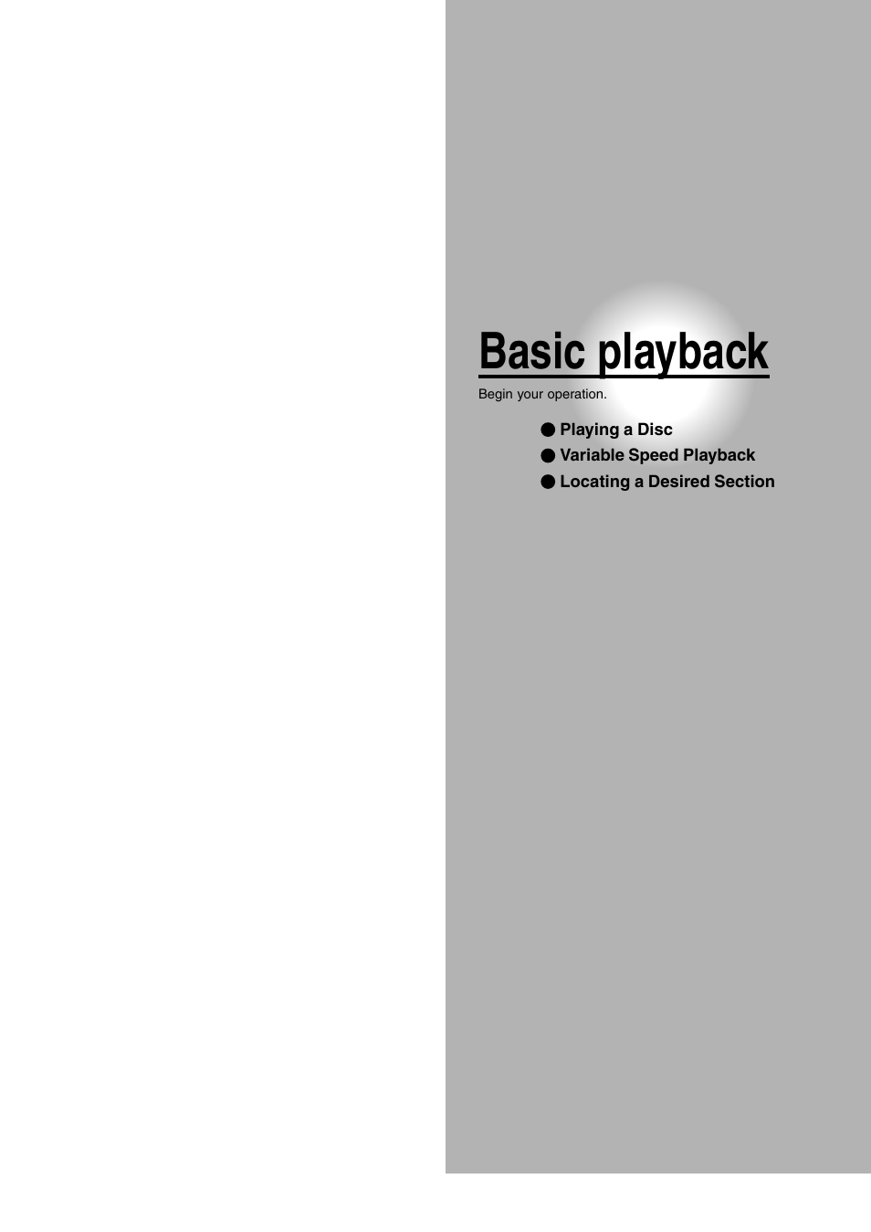 Basic playback | Toshiba SD-260SV User Manual | Page 22 / 61