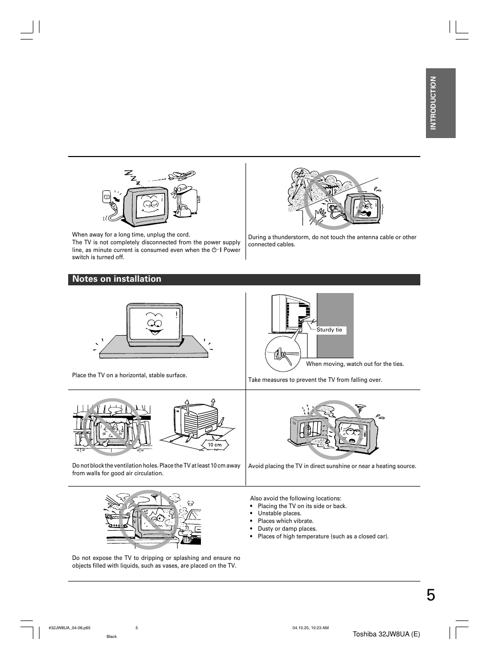 Toshiba 32JW8UA User Manual | Page 5 / 32