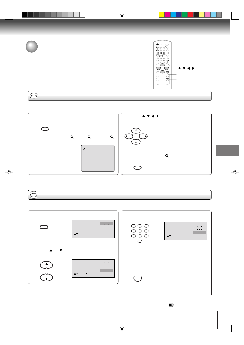 Zooming/locating desired scene, Zooming, Locating desired scene | Toshiba MD13P3 User Manual | Page 31 / 48