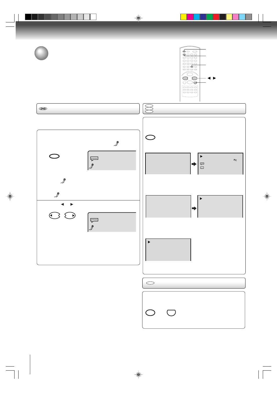 Karaoke playback/disc status/ to turn off the pbc, Karaoke playback, Disc status | Toshiba MD13P3 User Manual | Page 36 / 48