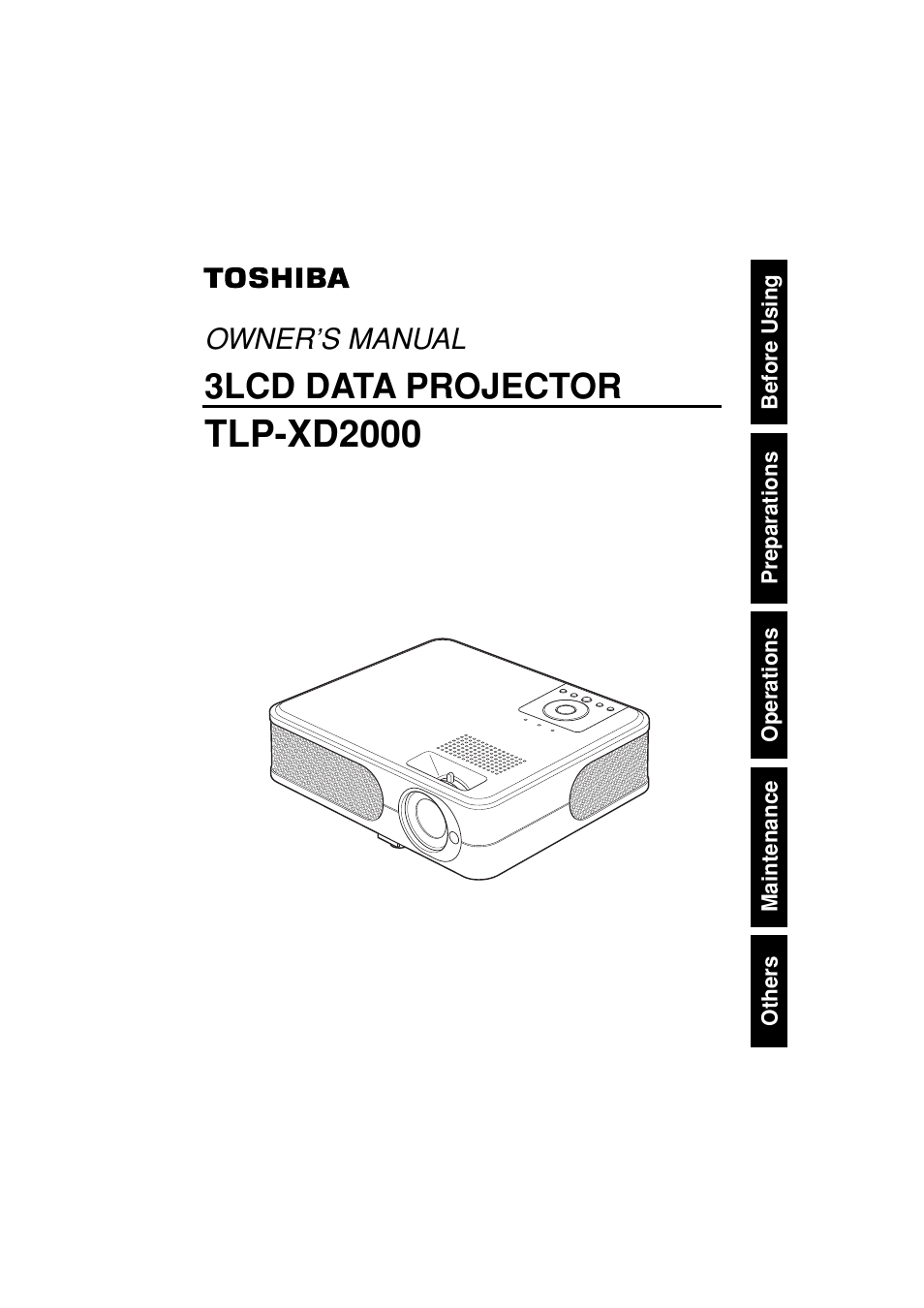 Toshiba TLF-XD2000 User Manual | 28 pages