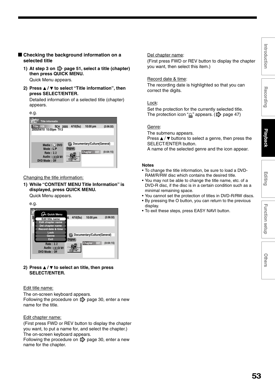 Toshiba DVd Video Recorder D-R4SU User Manual | Page 53 / 131