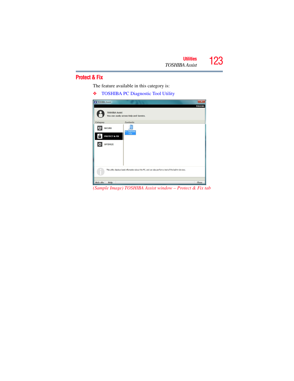 Protect & fix | Toshiba NB250 User Manual | Page 123 / 197