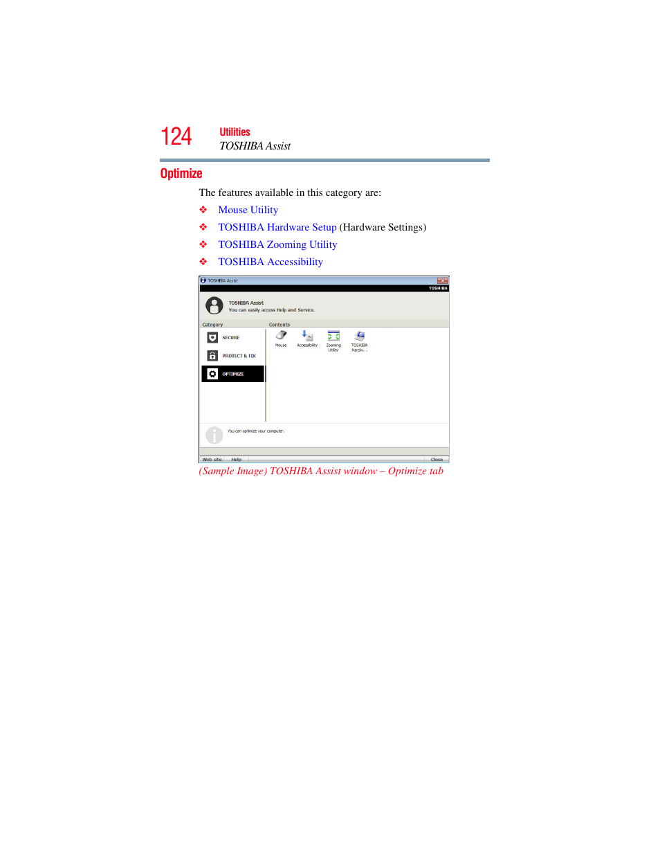 Optimize | Toshiba NB250 User Manual | Page 124 / 197