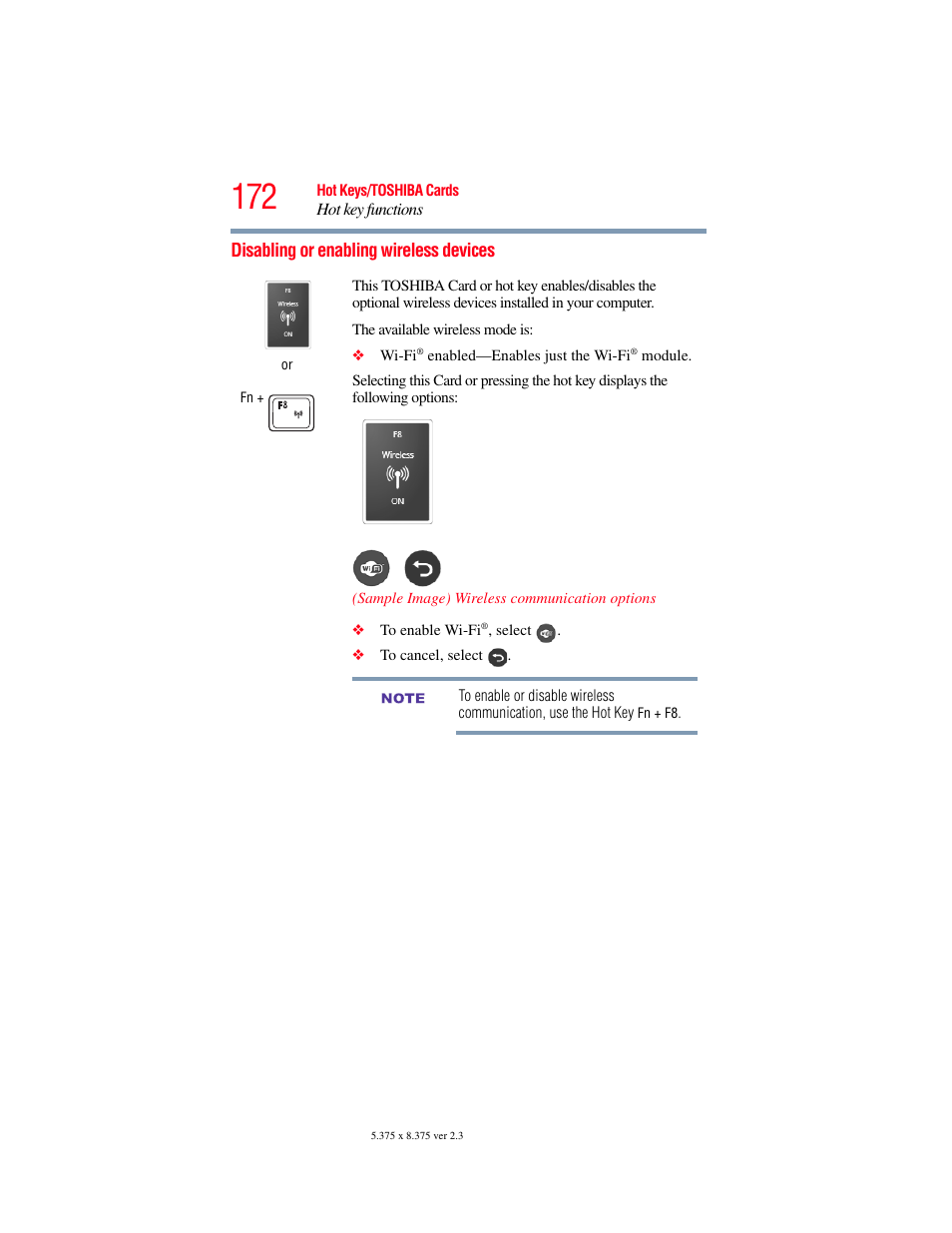 Disabling or enabling wireless devices | Toshiba NB250 User Manual | Page 172 / 197