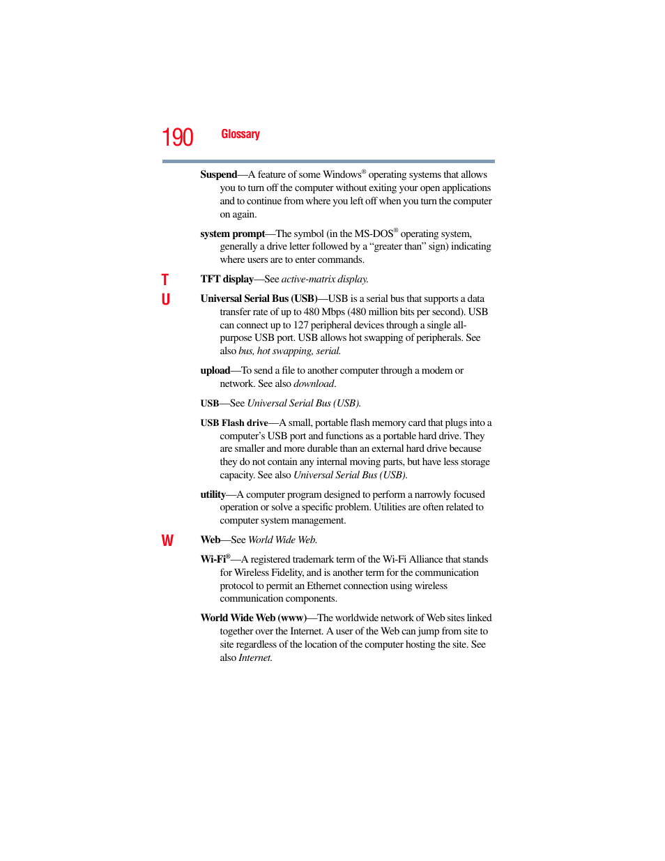 Toshiba NB250 User Manual | Page 190 / 197
