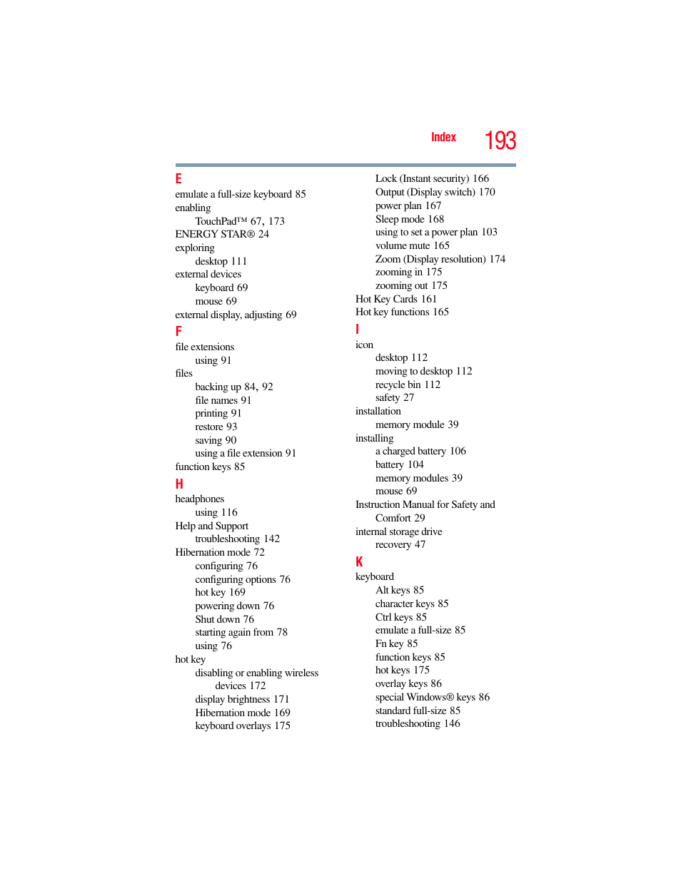 Toshiba NB250 User Manual | Page 193 / 197